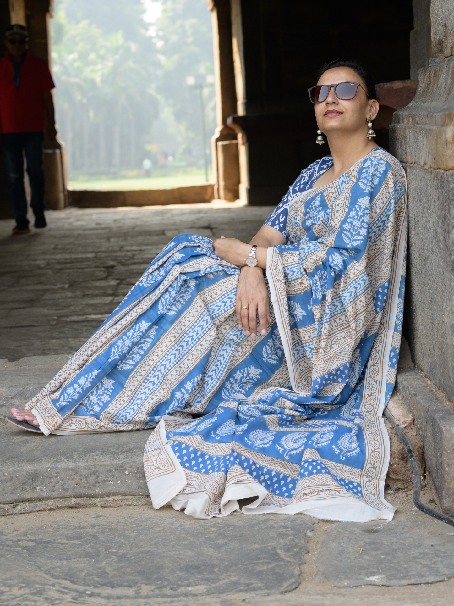 Indigo Bagh Cotton Saree