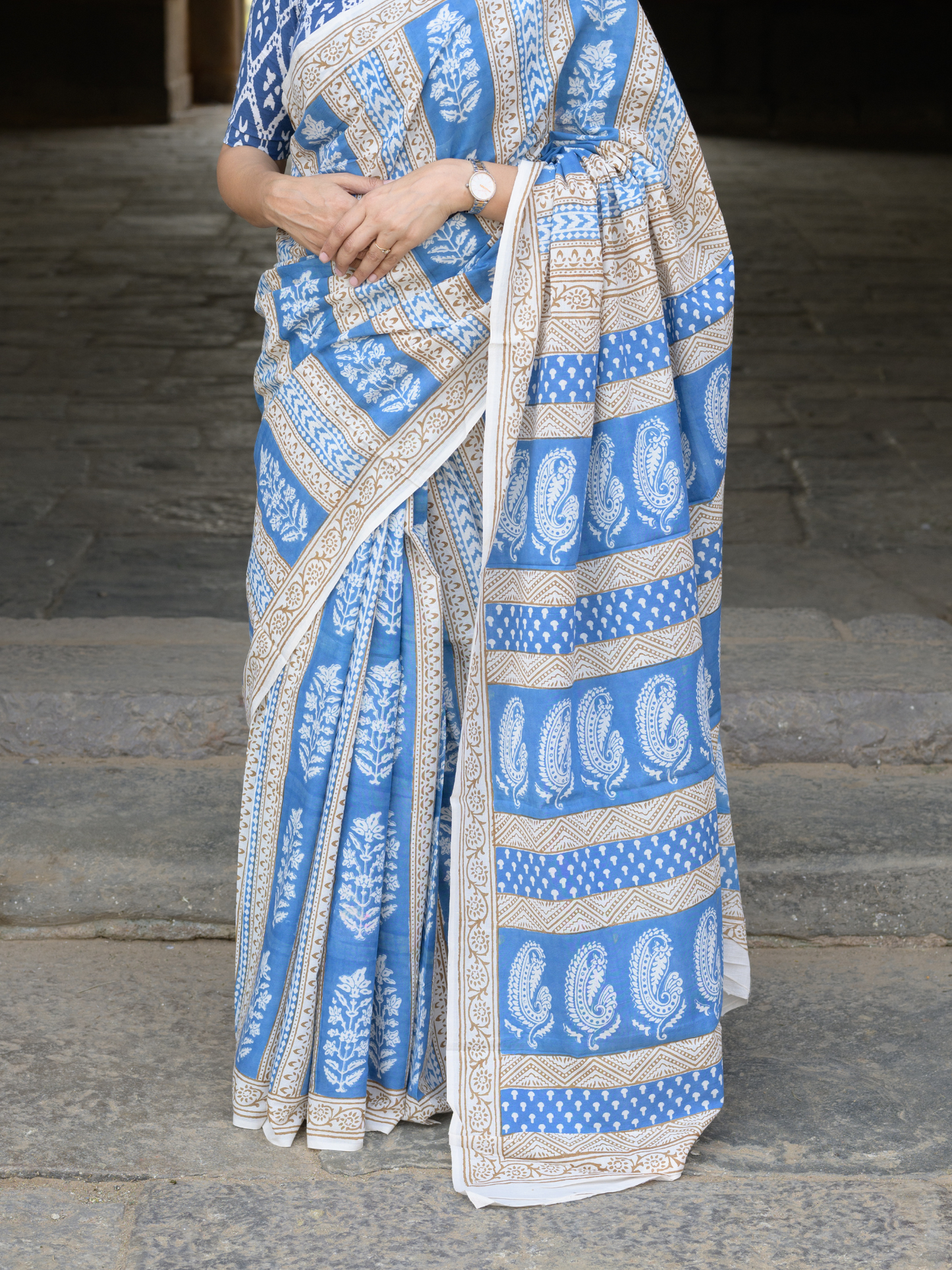 Indigo Bagh Cotton Saree