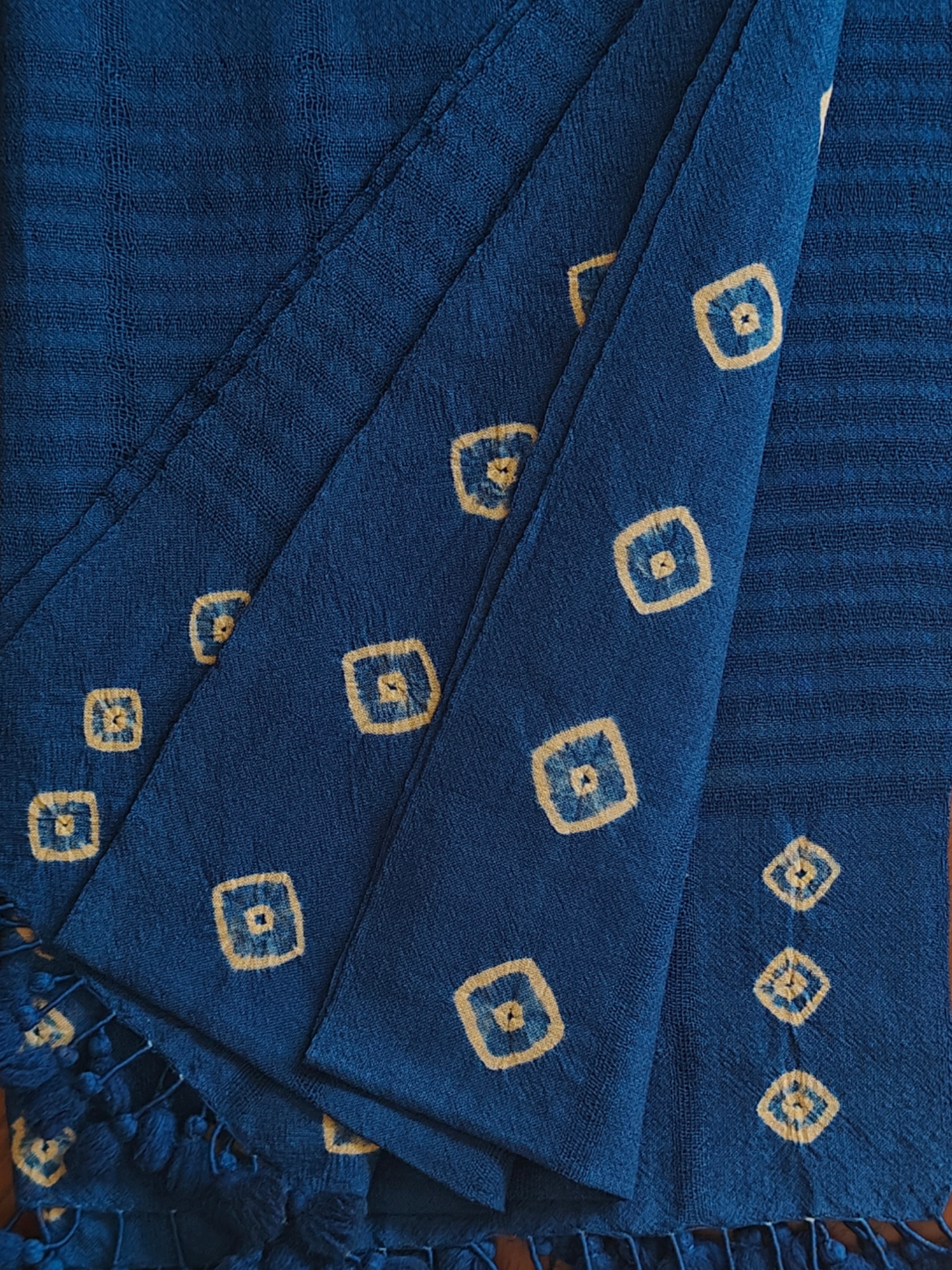Indigo Blue Handwoven Woollen Stole