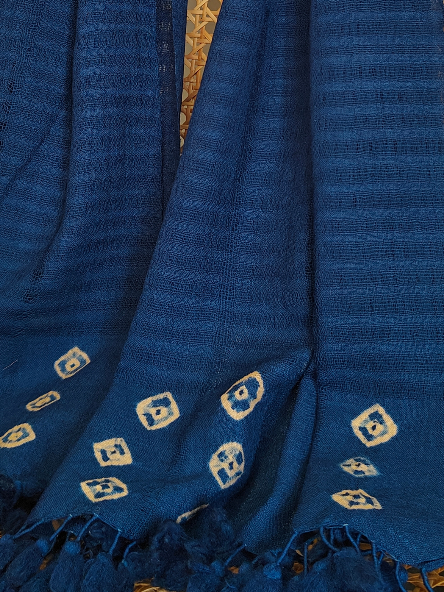 Indigo Blue Handwoven Woollen Stole