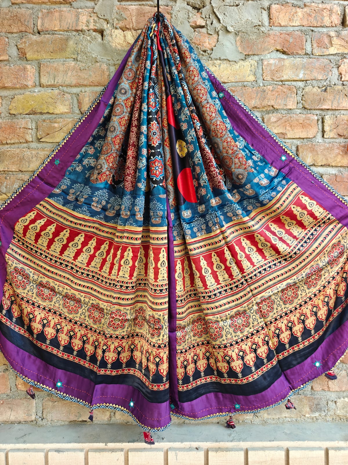 Modal Silk Patchwork Dupatta