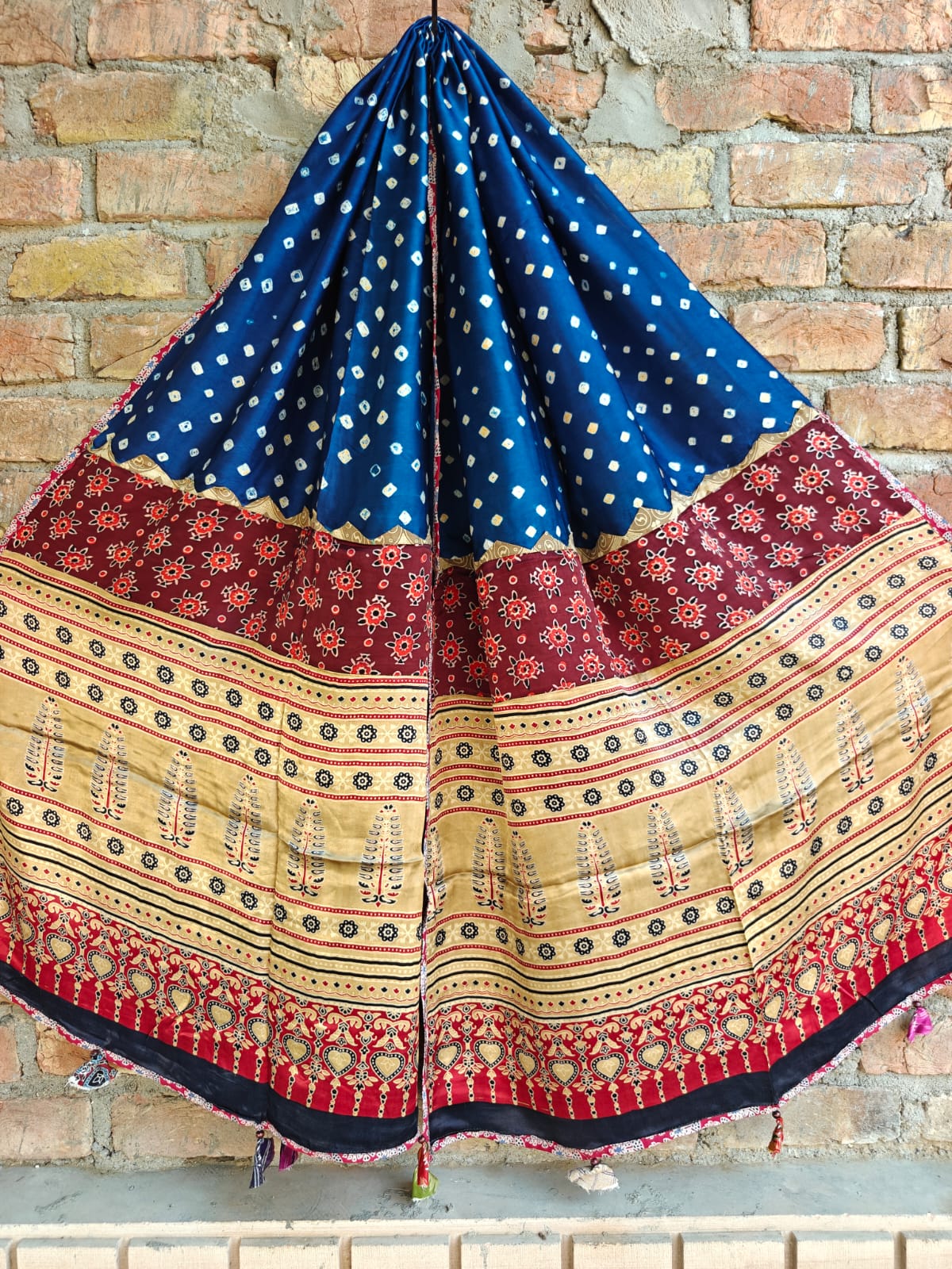 Modal Silk Patchwork Dupatta