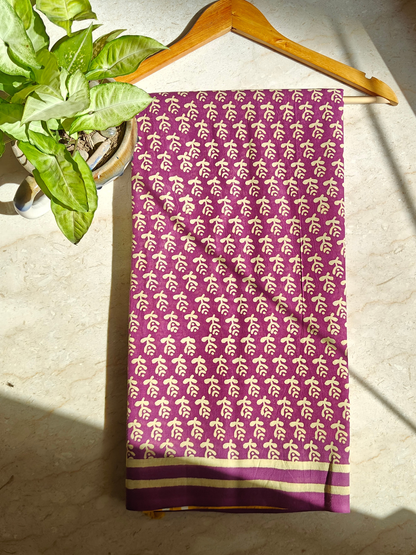 Jamuni Handblock Printed Mull Cotton Saree
