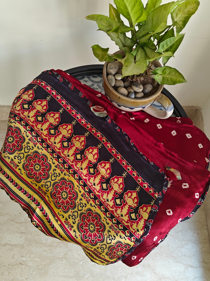 Modal Silk Patchwork Dupatta