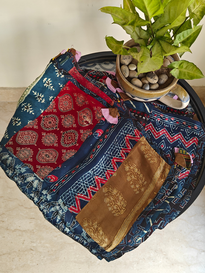 Modal Silk Patchwork Dupatta