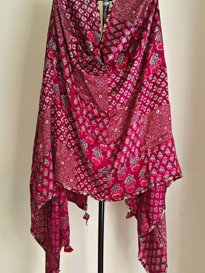 Modal Silk Patchwork Dupatta