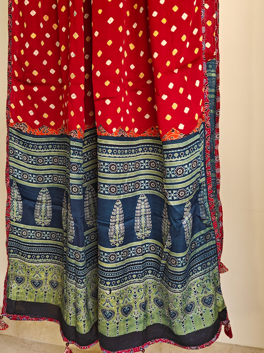 Modal Silk Patchwork Dupatta