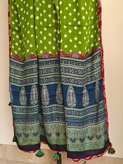 Modal Silk Patchwork Dupatta
