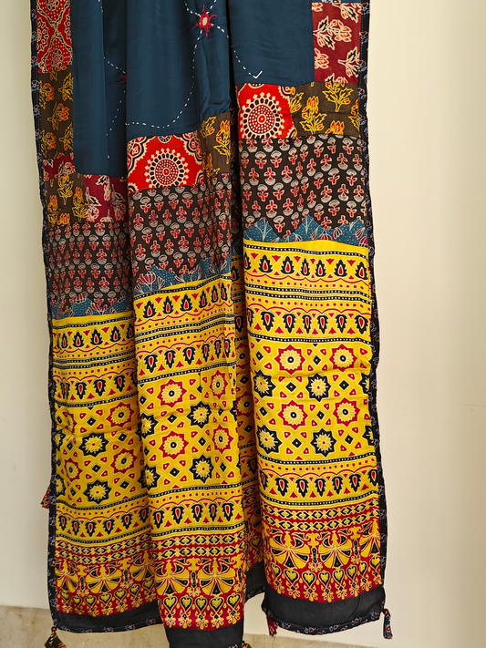 Modal Silk Patchwork Dupatta