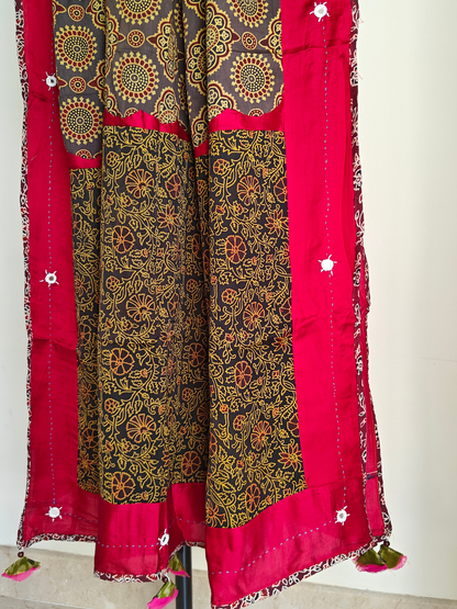 Modal Silk Patchwork Dupatta