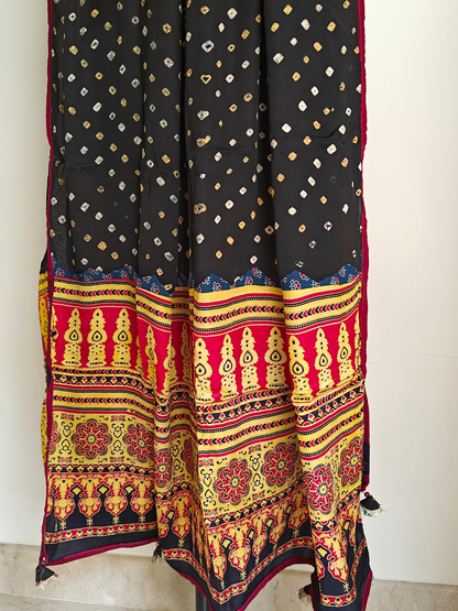 Modal Silk Patchwork Dupatta