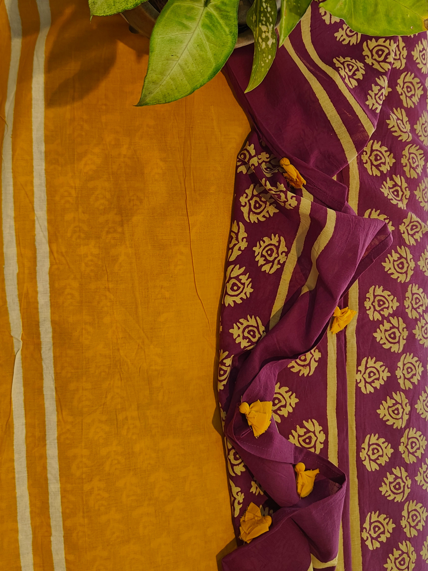 Jamuni Handblock Printed Mull Cotton Saree