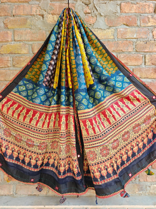 Modal Silk Patchwork Dupatta