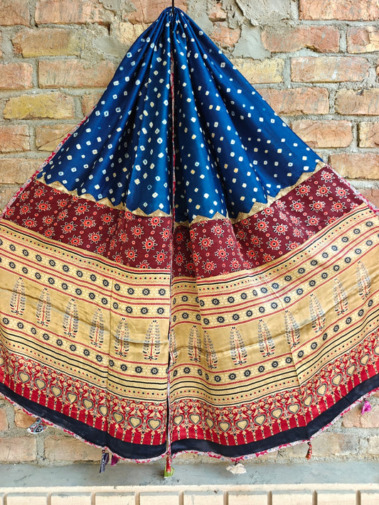 Modal Silk Patchwork Dupatta