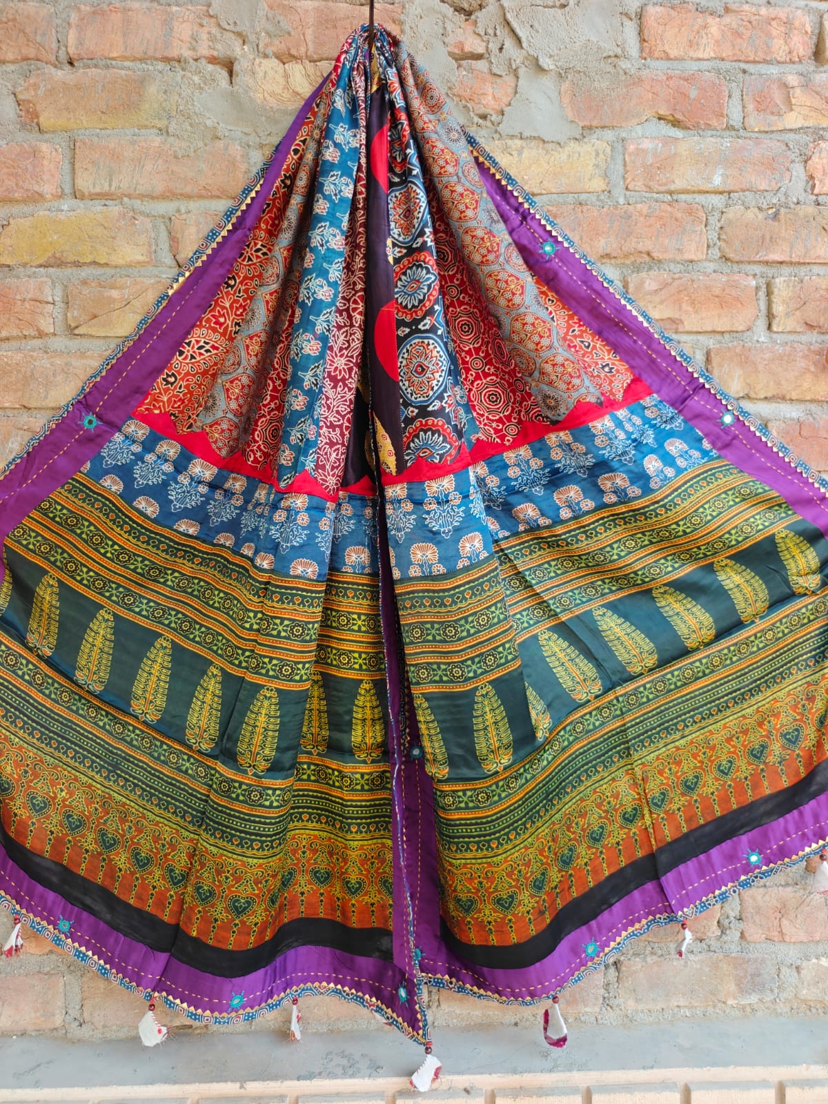Modal Silk Patchwork Dupatta